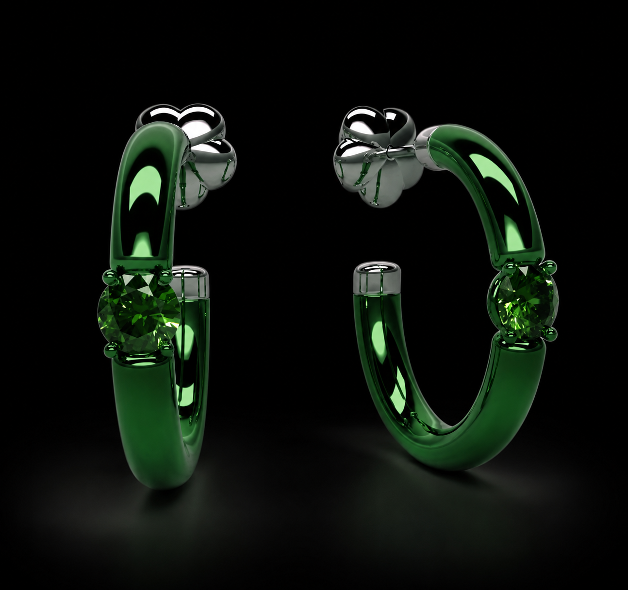 Boucles d'oreilles en titane, modélisation 3D Genève